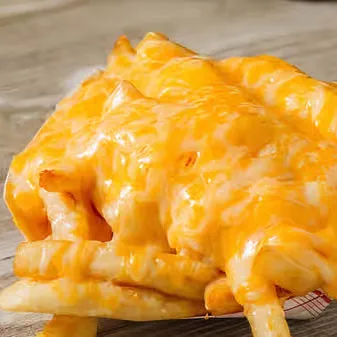 Fries with melted cheese
